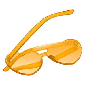 Ochelari de soare, dama, model pentru festival, super cool, M2, marime universala, portocalii - Img 3