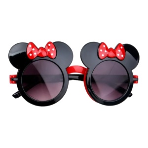 Ochelari de soare pentru copii, model fashion care se deschide open window pentru fetite, marime universala, negri cu rosu