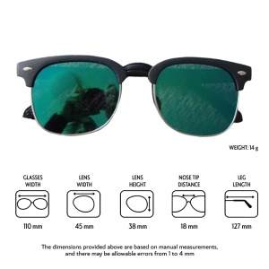 Ochelari de soare pentru copii, unisex, model casual elegant, tematica fashion summer, marime universala, verzi - Img 4