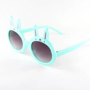 Ochelari de soare pentru copii, unisex, model iepuras, marime universala, turcoaz - Img 2