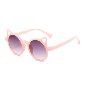 Ochelari de soare pentru copii, unisex, model pisicuta, accesorii urechiuse, marime universala, roz