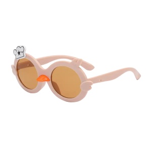 Ochelari de soare pentru copii, unisex, model ratusca nazdravana, accesorii decorative, marime universala, crem