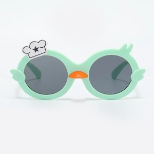 Ochelari de soare pentru copii, unisex, model ratusca nazdravana, accesorii decorative, marime universala, verzi - Img 2