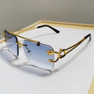 Ochelari de soare unisex, model elegant cu personalitate, tematica glamour life style, marime universala, albastru inchis - Img 2