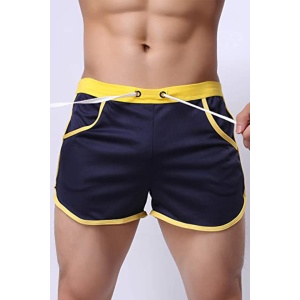 Pantaloni scurti tip boxeri, barbati, model sport, albastru inchis - Img 3