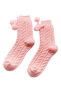 Soseste dama, model chic cu ciucurei, tematica comfy sleep, marime 38 – 42, roz