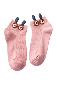 Soseste dama, model scurt accesorizat cu ochisori si urechiuse, tematica I see you, marime 38 – 42, roz