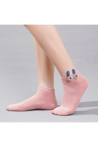 Soseste dama, model scurt accesorizat cu ochisori si urechiuse, tematica I see you, marime 38 – 42, roz - Img 2