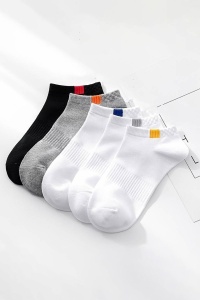 Sosete barbati, set 5 perechi, model sport minimalist, tematica enjoy life, marimea 39 – 44, multicolor - Img 3