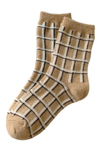 Sosete dama, model calduros cu imprimeu grafic, tematica fashion winter, marime 38 – 42, bej