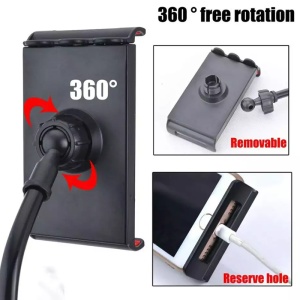 Suport flexibil pentru telefon, model 360 grade, alb cu albastru deschis - Img 4