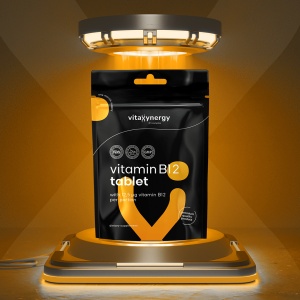 VITAXYNERGY VITAMIN B12 TABLET - 30 Tablete Supliment Nutritiv pentru Sistemul Nervos si Energie, Ambalaj Eco-Friendly, Aprobat de Ministerul Sanatatii, Certificat FDA, GMP, Halal - Img 2
