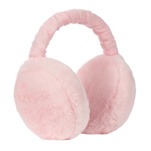 Acoperitori pentru urechi, protectie impotriva frigului, model casti dama pliabile, tematica pocket size, marime universala, roz deschis