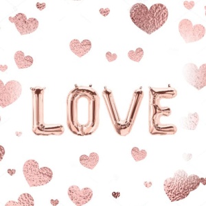 Balon iubire, decor „Love“, 81 cm, roz - Img 3
