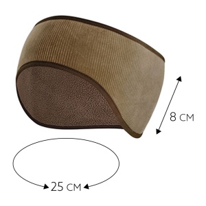 Bentita sport de protectie impotriva frigului si a vantului, model cu acoperitori pentru urechi, usor elastica, tematica fitness is my passion, marime universala, unisex, maro - Img 4