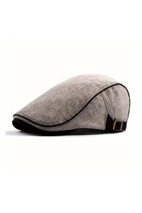 Bereta barbati, cozoroc curbat acoperit, prindere reglabila, model cool calduros, tematica modern classic style, marime universala, maro