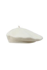 Bereta dama, model chic elegant, tematica fashion winter, M2, marime universala, alba