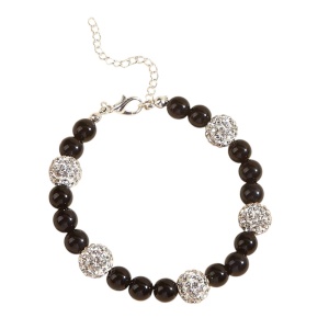 Bratara dama, model deosebit, accesorii multiple, reglabila, tematica eleganta, neagra