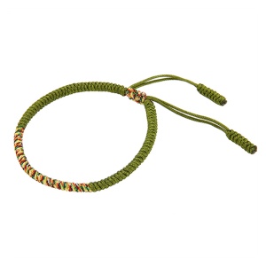 Bratara, model traditonal impletitura, dimensiune reglabila, verde, unisex