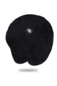 Caciula dama, model clasic minimalist, calduroasa, cu protectie pentru urechi, tematica lovely winter, marime universala, neagra - Img 3