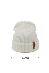 Caciula de iarna, marime universala, unisex, alba - Img 2