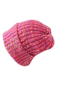 Caciula iarna, model supradimensionat colorat vesel si calduros, usor elastica, tematica fashion winter, unisex, marime universala, roz aprins