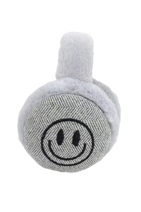 Casti de protectie impotriva frigului si a vantului pentru barbati, model pliabil cool, moale si calduros, tematica happy winter smile, marime universala, gri