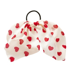 Elastic de par, accesorizat cu funda model romantic love, imprimeu cu inimioare rosii