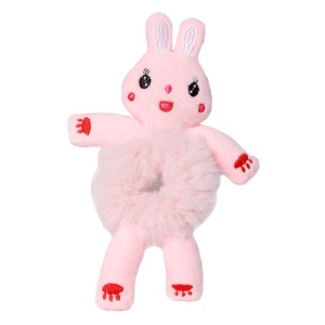 Elastic par, model animalute fericite, accesoriu iepuras roz, roz