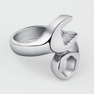Inel cheie de mecanic, model handy man, dimensiune fixa, argintiu, - Img 3