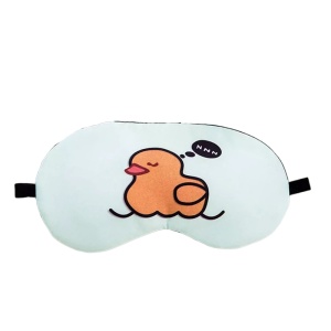 Masca de dormit, animata, ratusca somnoroasa, albastru deschis, marime standard, unisex - Img 3