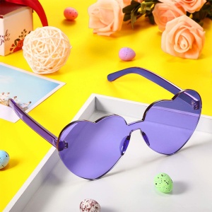 Ochelari de soare, dama, model pentru festival, super cool, M2, marime universala, mov - Img 2