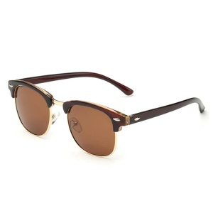 Ochelari de soare pentru barbati, model elegant masculin, tematica fashion hot summer, marime universala, maro