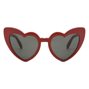 Ochelari de soare pentru copii, model pentru fetite inimioara cute, marime universala, maro - Img 2