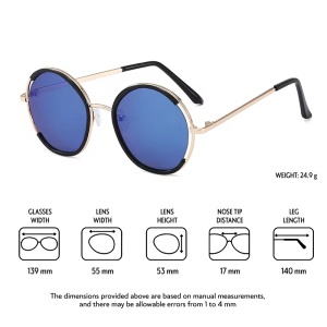 Ochelari de soare pentru copii, unisex, model cool pentru un plus de atitudine, tematica mega summer, marime universala, albastri - Img 3