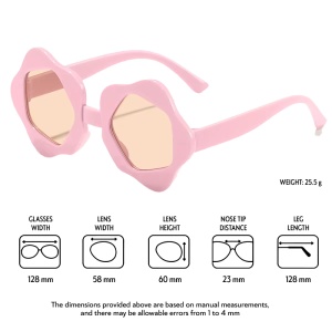 Ochelari de soare pentru copii, unisex, model cu rama cool, tematica perfect summer, marime universala, roz deschis - Img 4