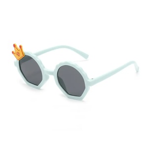 Ochelari de soare pentru copii, unisex, model printi si printese, marime universala, albastru deschis