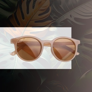 Ochelari de soare pentru copii, unisex, model vintage, rame fashion, marime universala, maro - Img 3