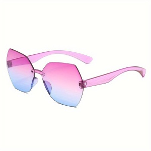 Ochelari de soare pentru femei, model pentru petrecareti, tematica dance with me, marime universala, mov cu albastru