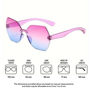 Ochelari de soare pentru femei, model pentru petrecareti, tematica dance with me, marime universala, mov cu albastru - Img 3