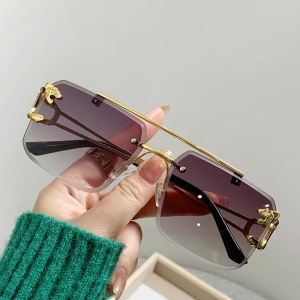Ochelari de soare unisex, model elegant cu personalitate, tematica glamour life style, marime universala, negri