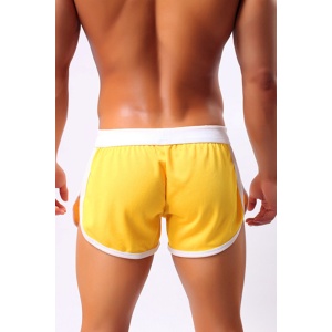Pantaloni scurti, barbati, model sport, M2, galben - Img 2