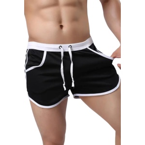 Pantaloni scurti tip boxeri, barbati, model sport, negru