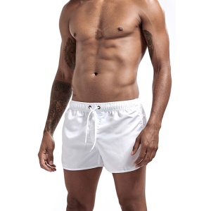 Pantaloni scurti tip boxeri, barbati, model summer sport, alb - Img 3