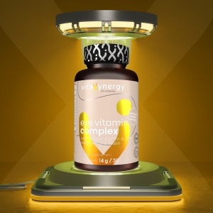 VITAXYNERGY EYE VITAMIN COMPLEX 30 Tablete - Supliment Nutritiv pentru Sanatatea Ochilor, Protectie impotriva Stresului Oxidativ, Cu Vitamina C si Seleniu, Aprobat de Ministerul Sanatatii, Certificat FDA, GMP, Halal - Img 2