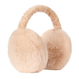 Acoperitori pentru urechi, protectie impotriva frigului, model casti dama pliabile, tematica pocket size, marime universala, bej