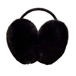 Acoperitori pentru urechi, protectie impotriva frigului, model casti care se poarta pe spatele capului, tematica fluffy and warm, unisex, marime universala, negre