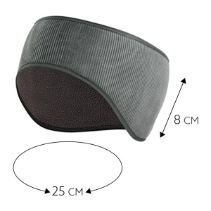 Bentita sport de protectie impotriva frigului si a vantului, model cu acoperitori pentru urechi, usor elastica, tematica fitness is my passion, marime universala, unisex, gri inchis - Img 4