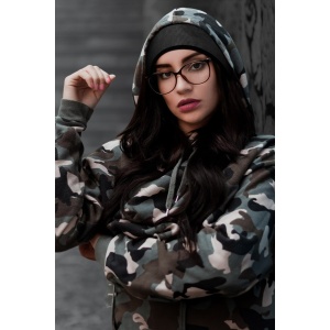 Bentita sport de protectie impotriva frigului si a vantului, model cu acoperitori pentru urechi, usor elastica, tematica fitness is my passion, marime universala, unisex, negre - Img 2