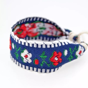 Bratara dama, motive traditionale, reglabila, albastra - Img 2